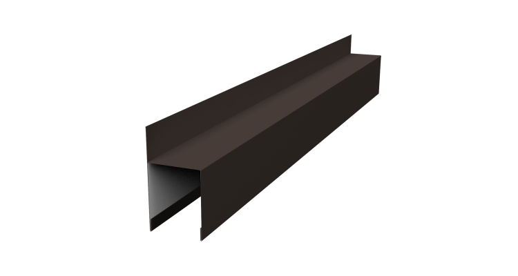 Планка опорная составная внешняя для забора жалюзи Palermo 0,5 Drap RR 32 темно-коричневый (2,5м)