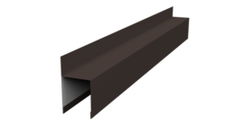 Планка опорная составная внешняя для забора жалюзи Palermo 0,5 Satin RR 32 темно-коричневый (2,5м)