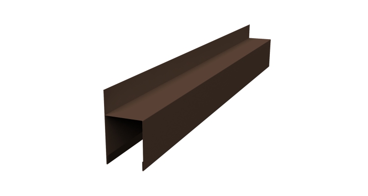 Планка опорная составная внешняя для забора жалюзи Palermo 0,45 PE-Double RAL 8017 шоколад (3м)
