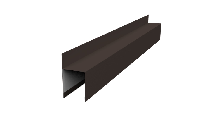 Планка опорная составная внешняя для забора жалюзи Palermo 0,5 Satin Matt RR 32 темно-коричневый (3м)