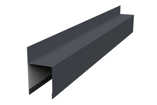 Планка опорная составная внешняя для забора жалюзи Palermo 0,45 Drap ST RAL 7024 мокрый асфальт (3м)