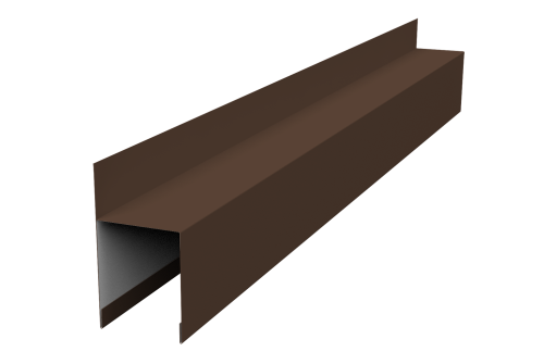 Планка опорная составная внешняя для забора жалюзи Palermo 0,45 Drap ST RAL 8017 шоколад (3м)