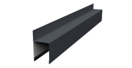 Планка опорная составная внешняя для забора жалюзи Palermo 0,45 Drap TR RAL 7024 мокрый асфальт (3м)