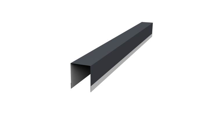 Планка опорная составная внутренняя для забора жалюзи Palermo 0,45 Drap ST RAL 7024 мокрый асфальт (1,8м)