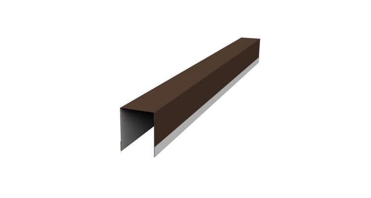 Планка опорная составная внутренняя для забора жалюзи Palermo 0,5 Satin RAL 8017 шоколад (1,8м)