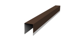Планка опорная составная внутренняя для забора жалюзи Palermo 0,5 PurLite Matt RAL 8017 шоколад (2,5м)
