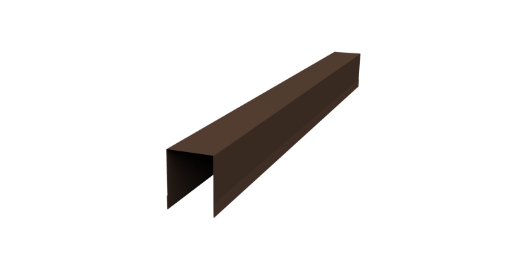 Планка опорная составная внутренняя для забора жалюзи Palermo 0,45 PE-Double RAL 8017 шоколад (3м)