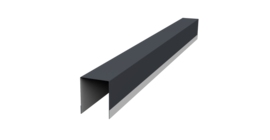 Планка опорная составная внутренняя для забора жалюзи Palermo 0,5 Rooftop Бархат RAL 7024 мокрый асфальт (3м)