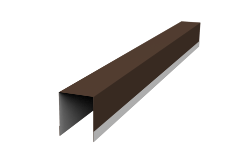 Планка опорная составная внутренняя для забора жалюзи Palermo 0,45 Drap TR RAL 8017 шоколад (3м)