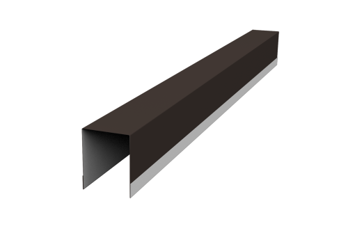 Планка опорная составная внутренняя для забора жалюзи Palermo 0,45 Drap TR RR 32 темно-коричневый (3м)
