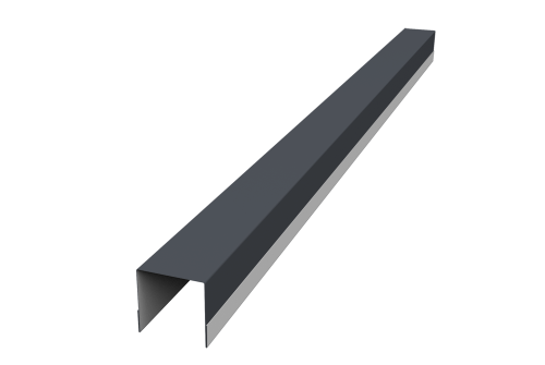 Планка вертикальная обратная для забора жалюзи Palermo 0,5 Satin Matt RAL 7024 мокрый асфальт (1,8м)