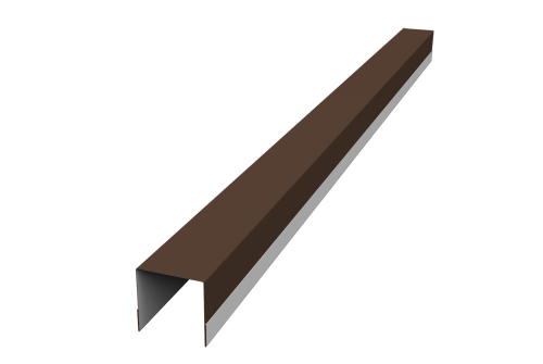 Планка вертикальная обратная для забора жалюзи Palermo 0,5 Satin Matt RAL 8017 шоколад (1,8м)