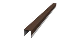 Планка вертикальная обратная для забора жалюзи Palermo 0,45 PE RAL 8017 шоколад (2м)