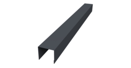 Стойка боковая крепежная для забора жалюзи Palermo 0,45 Drap-double TX RAL 7024 мокрый асфальт (1,8м)