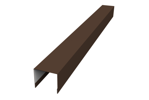 Стойка боковая крепежная для забора жалюзи Palermo 0,5 Drap RAL 8017 шоколад (1,8м)