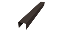Стойка боковая крепежная для забора жалюзи Palermo 0,45 PE-Double RR 32 темно-коричневый (2,5м)