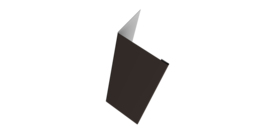 Нащельник для калиток и ворот 25х35 жалюзи Milan, Tokyo, Palermo 0,5 Drap RR 32 темно-коричневый (L2,5)