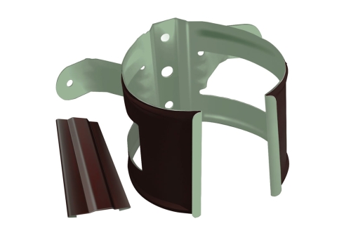 Кронштейн трубы на дерево GL PE Matt 90 мм RAL 8017 шоколад