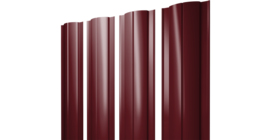 Штакетник Круглый с прямым резом 0,45 PE RAL 3005 красное вино